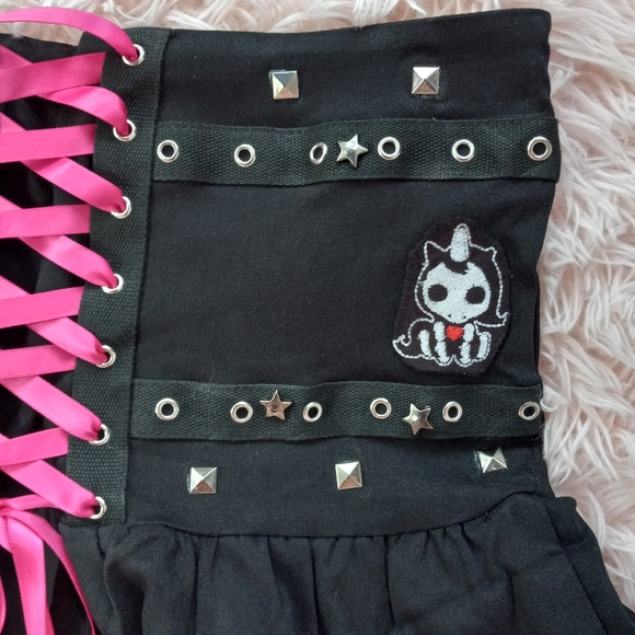 Skelanimal unicorn Custom Rage festival skirt! OOAK fairy grunge! Only 1 on 🌎 - Picture 3 of 15